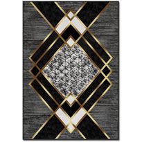 Matto Linento ASR CRPT-139, 120x180cm, musta/kulta, Verkkokaupan poistotuote