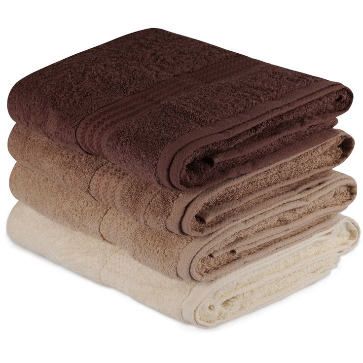 Kylpypyyhe Linento Rainbow 70x140cm valkoinen/beige/ruskea 4kpl