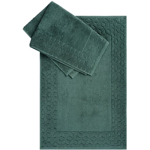 Kylpyhuonemattosetti Linento Karo, 2kpl, khaki