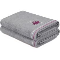 Kylpypyyhe Linento Beverly Hills Polo Club, 70x140cm, harmaa, 2kpl