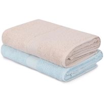 Kylpypyyhe Linento Beverly Hills Polo Club, 70x140cm, vaaleansininen/beige, 2kpl