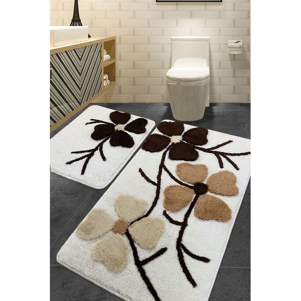 Kylpyhuonemattosetti Linento Kircicegi, 2kpl, beige