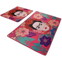 Kylpyhuonemattosetti Linento Frida, 2kpl, pinkki