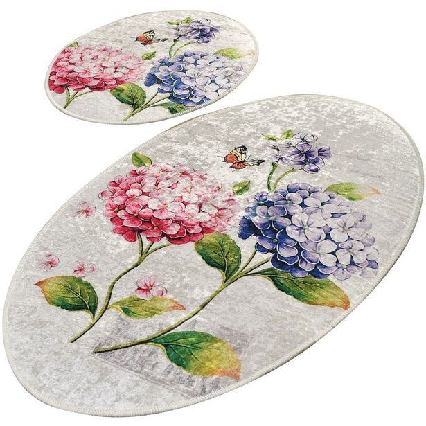 Kylpyhuonemattosetti Linento Ortanca, 2kpl, beige
