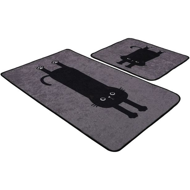 Kylpyhuonemattosetti Linento Comfort, 2kpl, harmaa