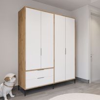 Vaatekaappi Linento Furniture Royal Drawers 160, 160x183cm