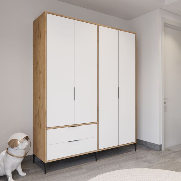 Vaatekaappi Linento Furniture Royal Drawers 160, 160x183cm