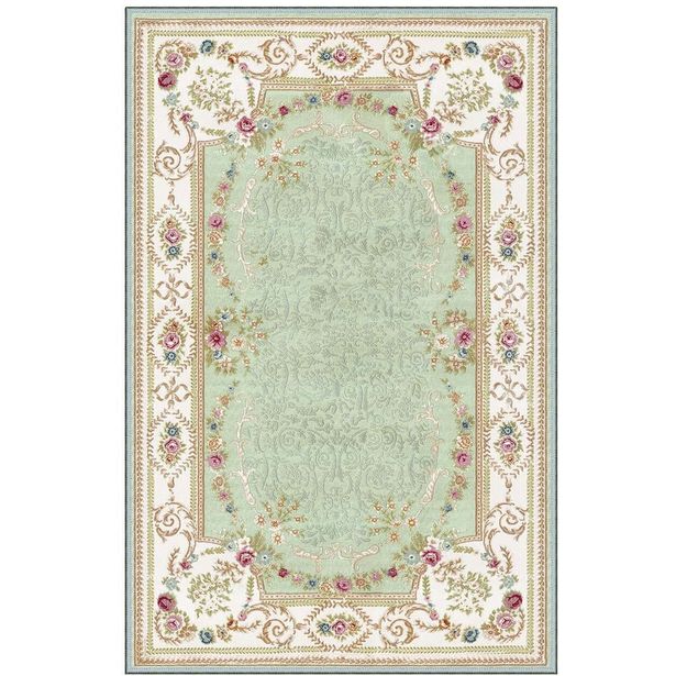 Käytävämatto Linento EEXFAB465, 80x200cm, beige/turkoosi