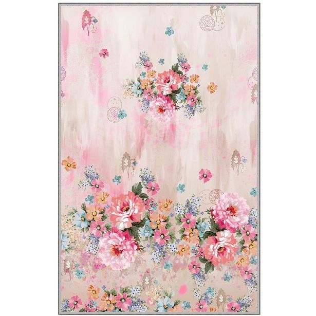 Matto Linento EXFAB316, 100x150cm, beige/roosa