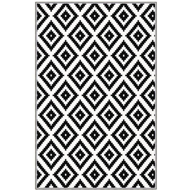 Matto Linento EEXFAB648, 160x230cm, mustavalkoinen