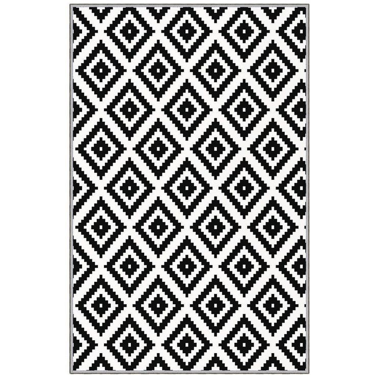 Matto Linento EEXFAB648, 160x230cm, mustavalkoinen