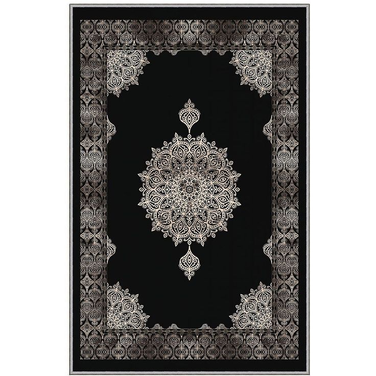 Käytävämatto Linento EEXFAB649, 80x120cm, musta