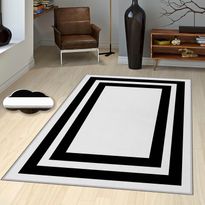 Matto Linento EEXFAB753, 180x280cm, musta/valkoinen