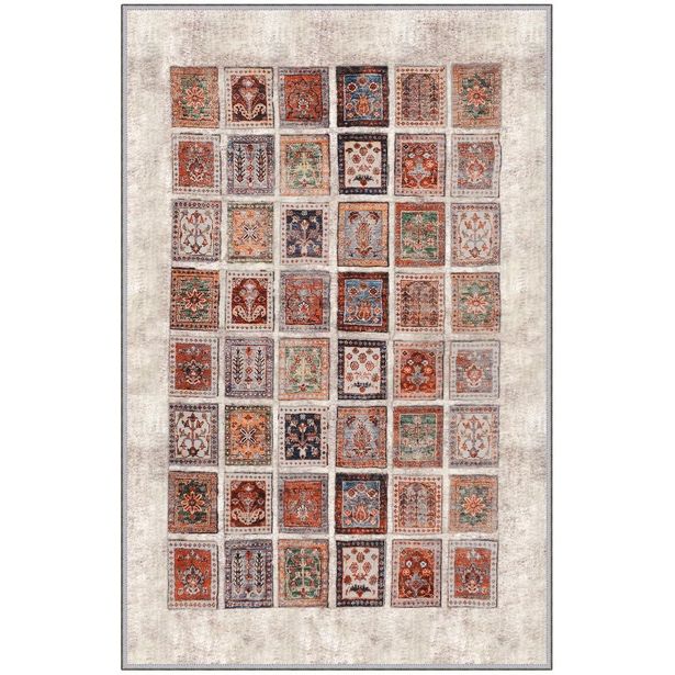 Matto Linento Eexfab 808 100x200cm punainen/vaaleanbeige