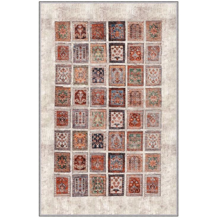 Matto Linento Eexfab 808 100x200cm punainen/vaaleanbeige