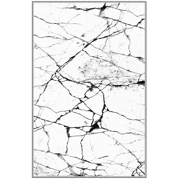 Käytävämatto Linento EEXFAB816, 80x200cm, mustavalkoinen