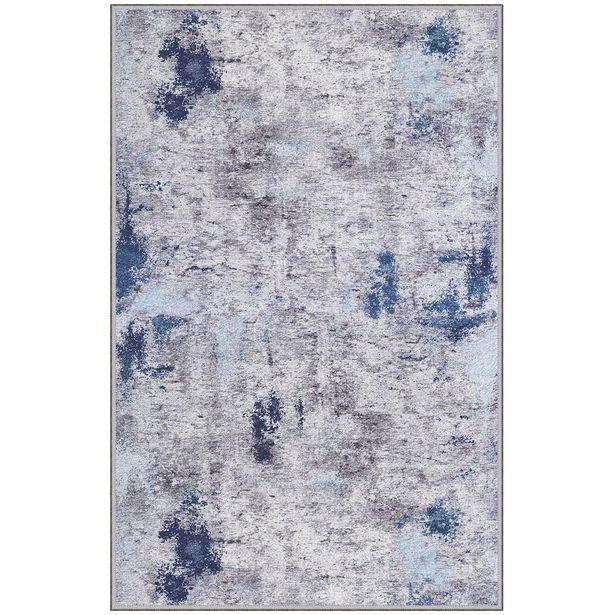 Käytävämatto Linento EEXFAB829, 80x150cm, sininen/harmaa