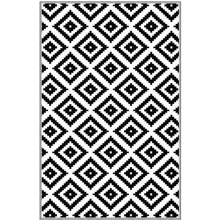 Käytävämatto Linento EEXFAB842, 80x120cm, mustavalkoinen
