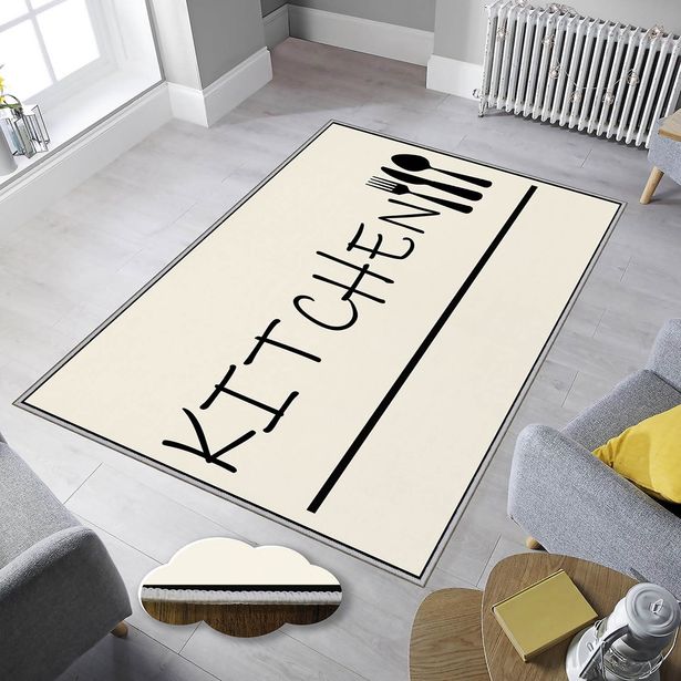 Keittiön matto Linento EEXFAB870, 180x280cm, valkoinen