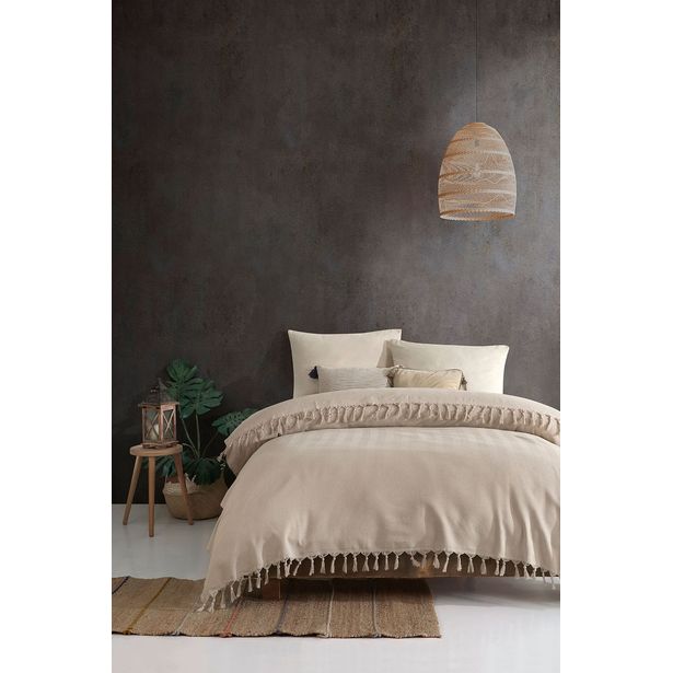 Parivuoteen päiväpeitto Linento Sidney, 200x230cm, beige