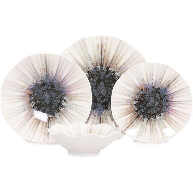 Lautassetti Linento Hieta, 24 osaa, ruskea