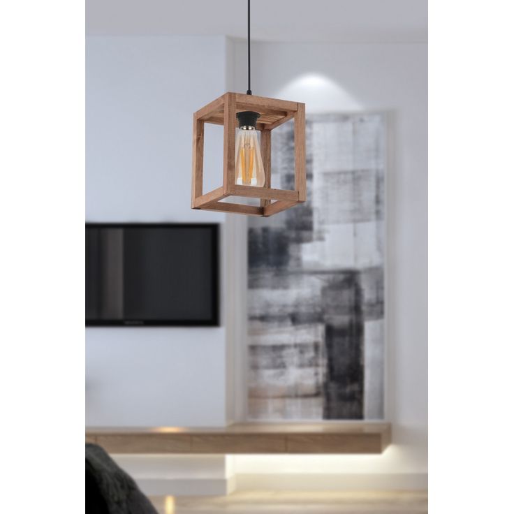 Riippuvalaisin Linento Lighting Cube, E27, max. 40W, ruskea