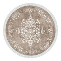 Pyöreä matto Linento Aline Ø160cm beige/valkoinen, Verkkokaupan poistotuote