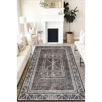 Käytävämatto Linento Touch, 80x200cm, tummanharmaa/beige