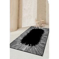 Matto Linento Somber, mustavalkoinen, eri kokoja