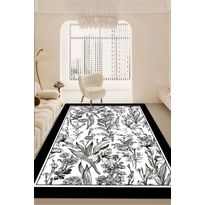 Matto Linento Fochel, mustavalkoinen, eri kokoja