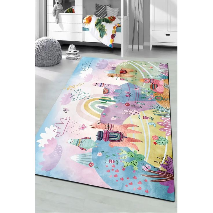 Lastenhuoneen matto Linento Laaman uni, 160x230cm, monivärinen