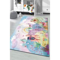 Lastenhuoneen matto Linento Laaman uni, monivärinen, eri kokoja
