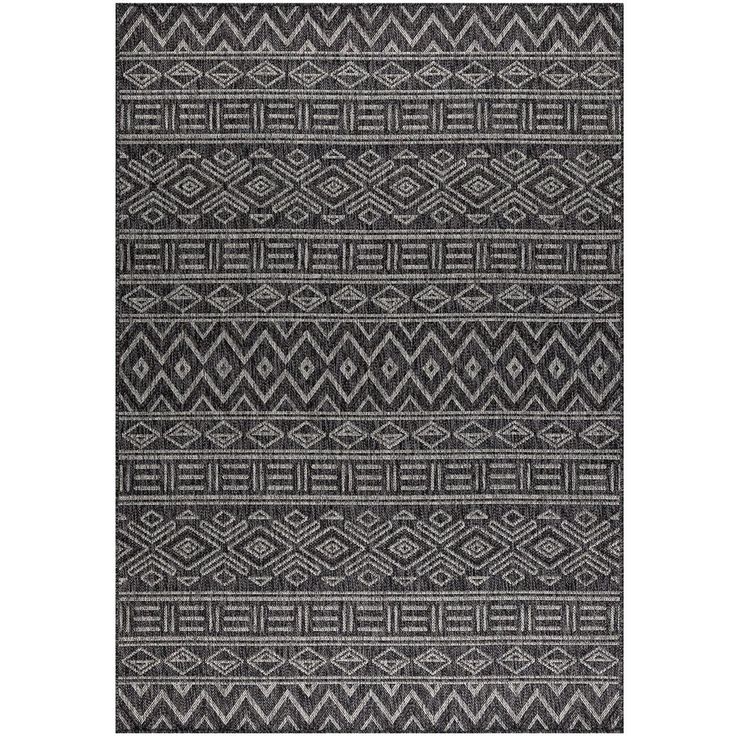 Matto Linento Ilia, 80x150cm, antrasiitti