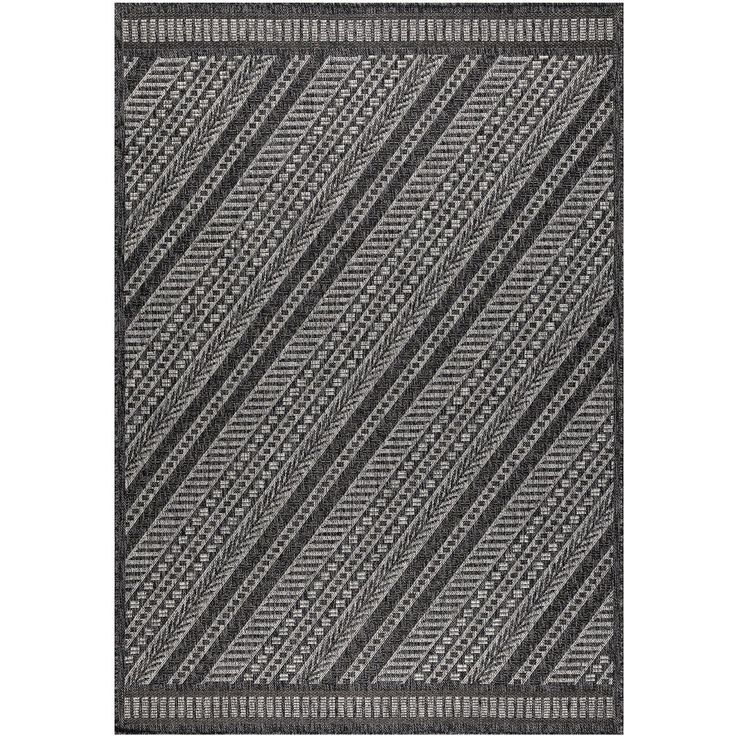 Matto Linento Saron, 80x150cm, antrasiitti