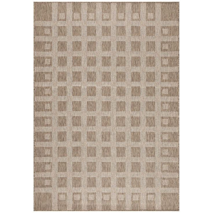 Matto Linento Check, 80x150cm, ruskeanbeige