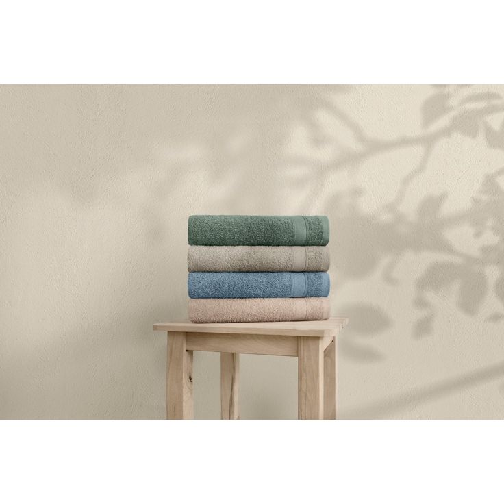 Käsipyyhesetti Linento 1003A, 50x90cm, 4kpl, vihreä/beige