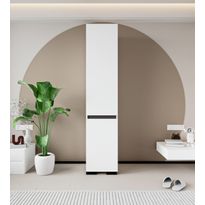 Vaatekaappi Linento Furniture Floransa 45, 45x210cm, valkoinen/antrasiitti