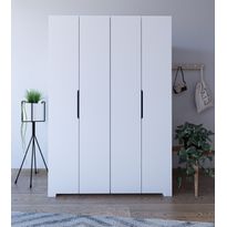 Vaatekaappi Linento Furniture Monza 120, 120x180cm, valkoinen
