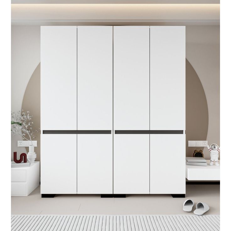 Vaatekaappi Linento Furniture Floransa 180 V2, 180x210cm, valkoinen/antrasiitti