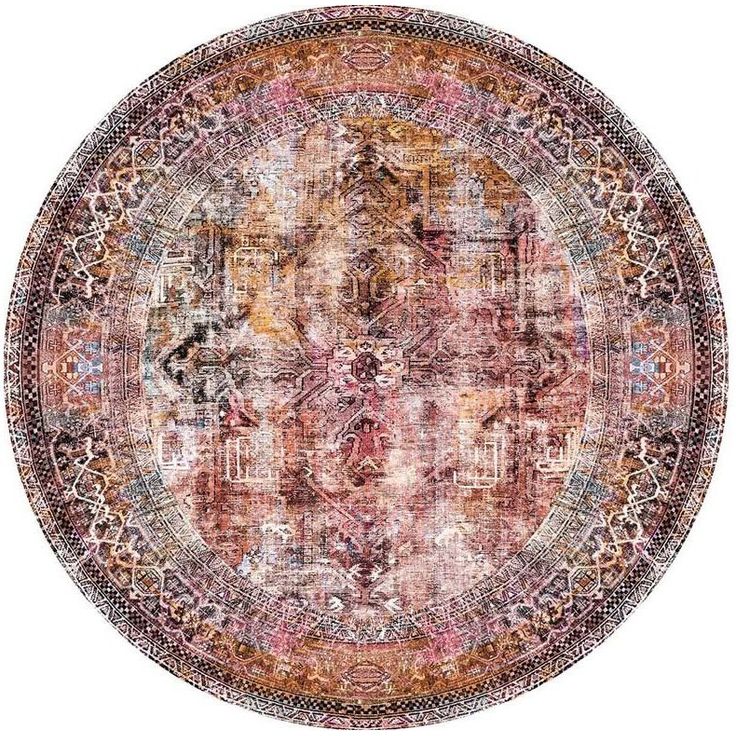 Pyöreä matto Linento Fusion Chenille, Ø230cm, monivärinen