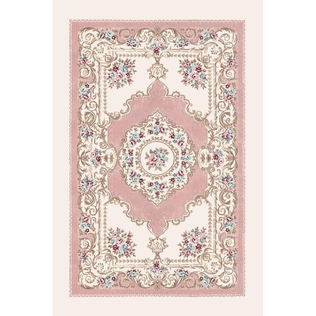 Kynnysmatto Linento HMNT675, 50x80cm, roosa/beige