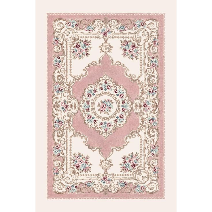 Käytävämatto Linento HMNT675, 80x200cm, roosa/beige