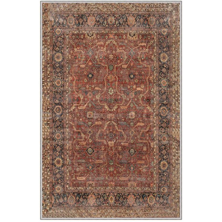 Käytävämatto Linento Ville 80x150cm ruskea/punainen