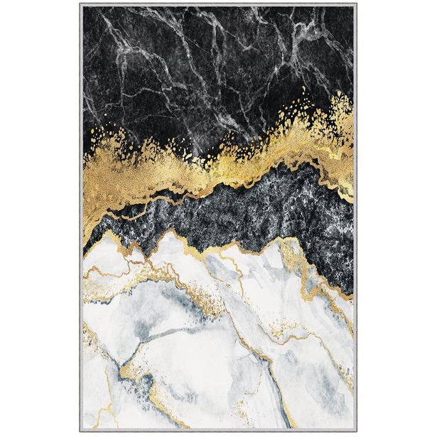 Käytävämatto Linento Inkeri 80x150cm harmaa/kulta