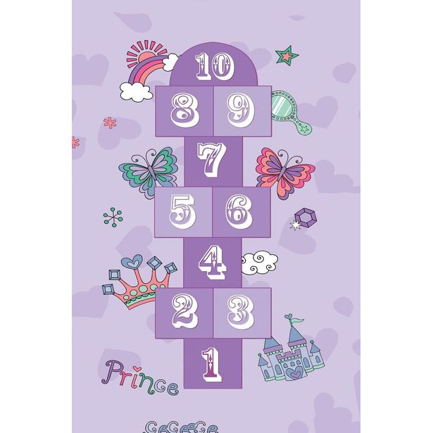 Lastenhuoneen matto Linento HMNT456, 60x100cm, violetti
