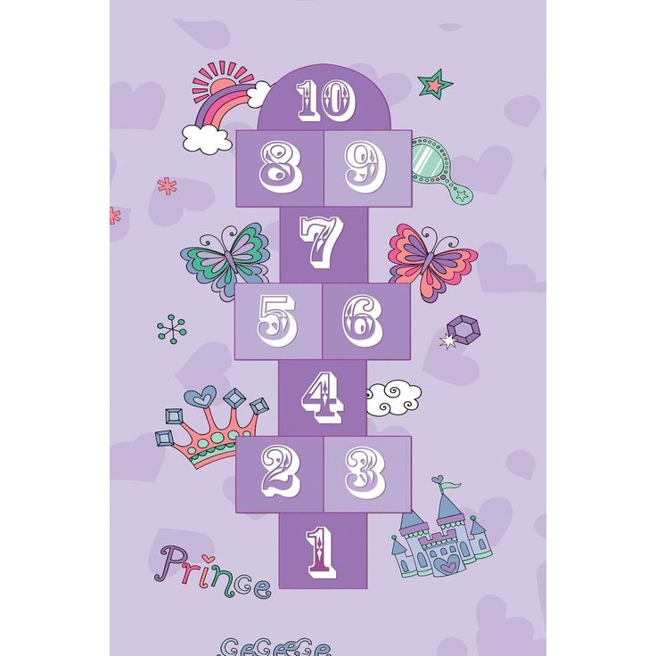 Lastenhuoneen matto Linento HMNT456, 60x100cm, violetti
