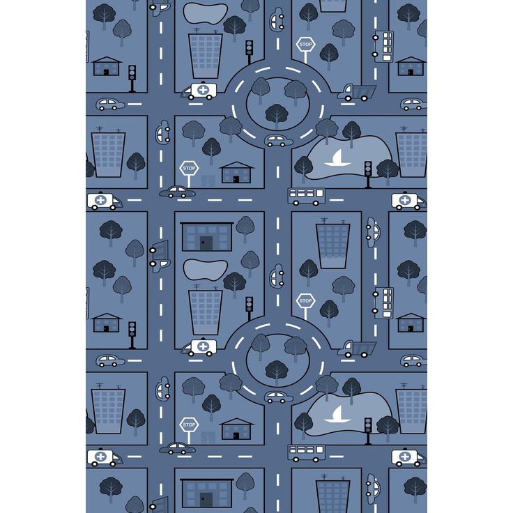 Käytävämatto Linento HMNT459, 80x200cm, sininen