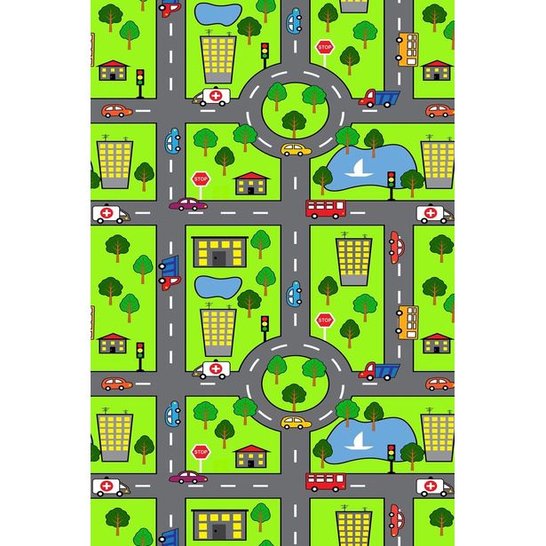 Liikennematto Linento HMNT460, 100x200cm, vihreä