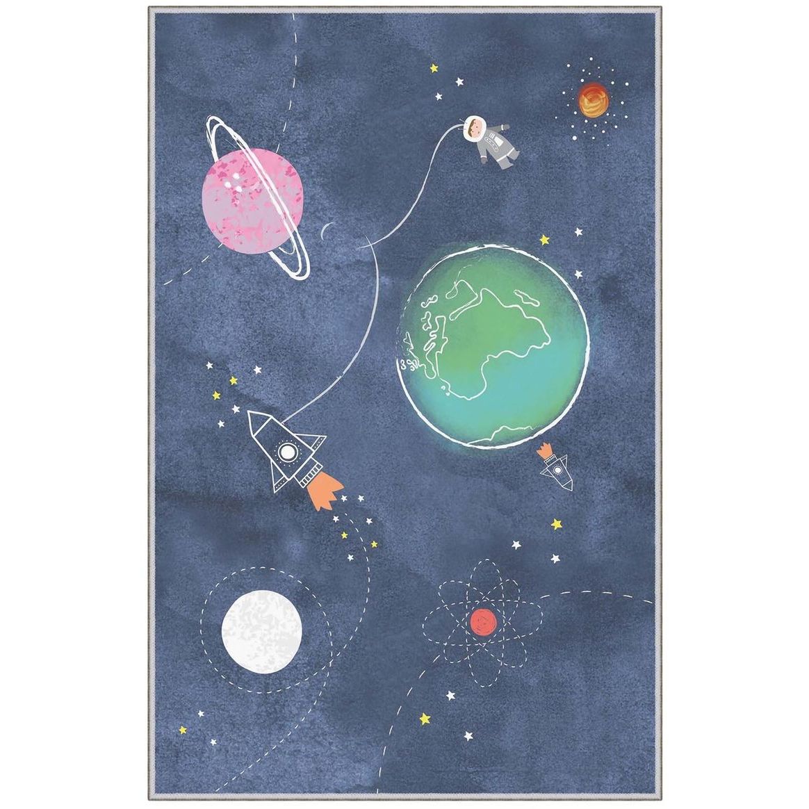 Lastenhuoneen matto Linento HMNT511, 100x150cm, sininen