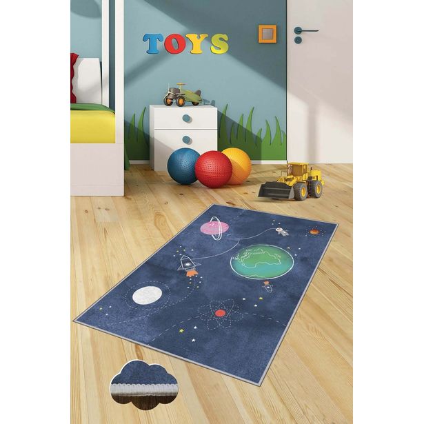 Lastenhuoneen matto Linento HMNT511, sininen, eri kokoja